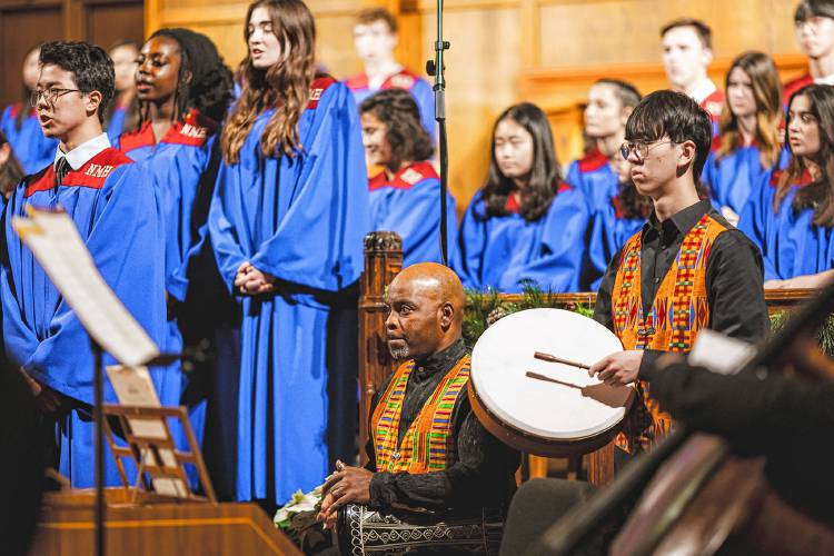 Northfield Mount Hermon School in Gill will host its annual Vespers performances, pictured in 2023, on Sunday, Dec. 8, at 3:30 p.m. and 6:30 p.m.