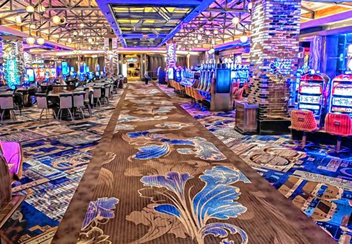 A view inside the casino at MGM Springfield.