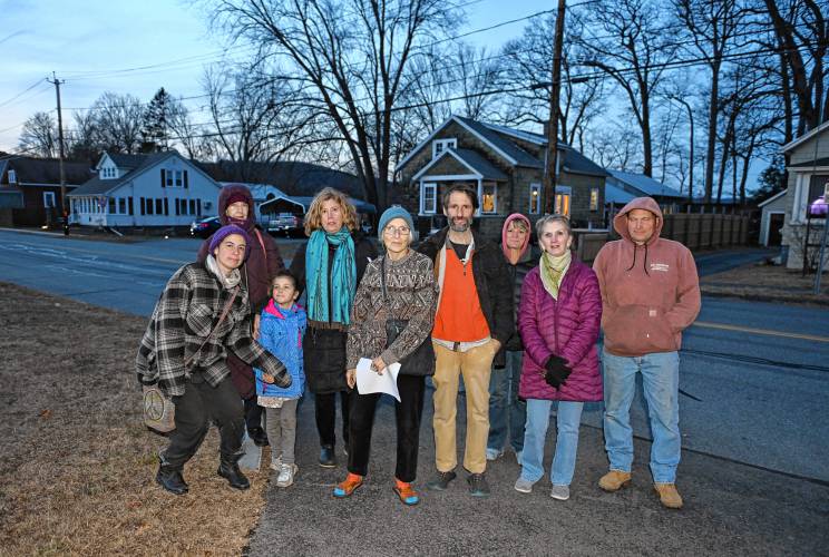 People concerned about a proposed cell tower on Newton Street in Greenfield.