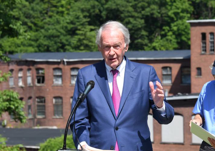 U.S. Sen. Ed Markey, D-Mass., pictured in Montague in July, introduced a bipartisan bill in March 2023 to expand access to methadone.