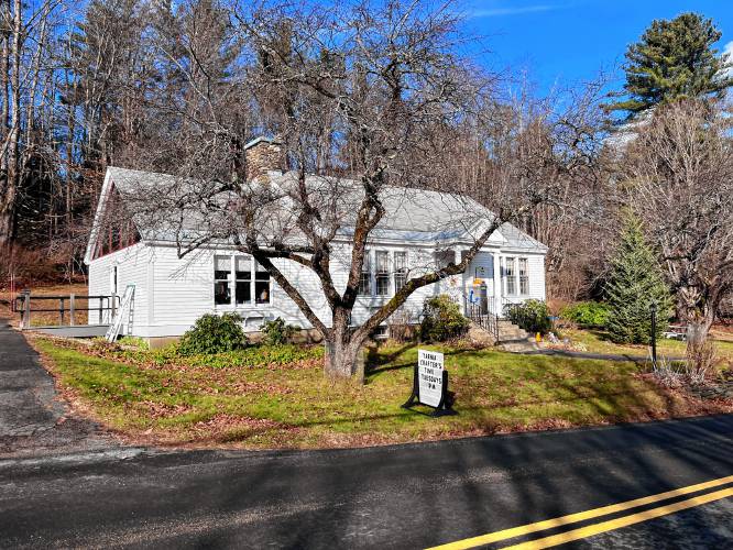 The Rowe Town Library on Zoar Road.