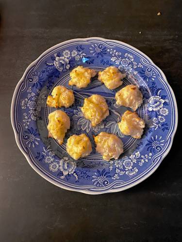 Jane Grant, the Hawley Fire Department’s treasurer, shared with me her recipe for delectable Brazilian cheese puffs from a family cookbook. I plan to make these several times over the holidays.