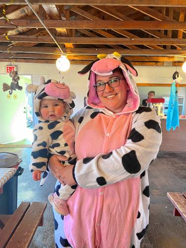 A matching mother and child at this year’s Hawley Halloween party.