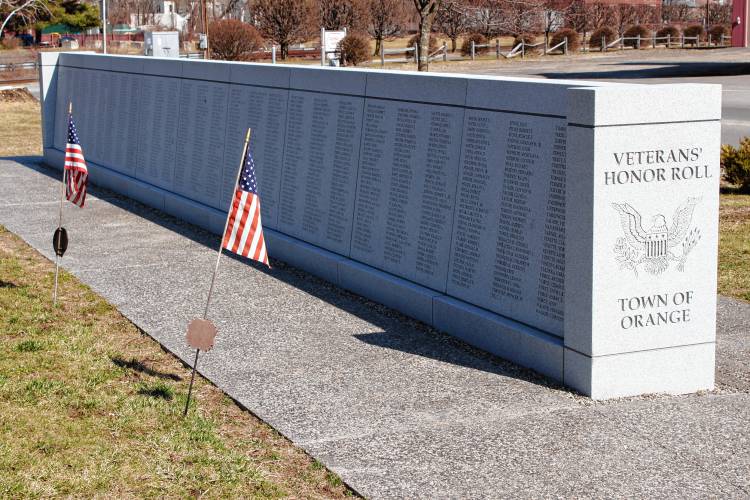 Among the projects of the Trustees of Soldiers’ Memorials in Orange is the care and maintenance of the Honor Roll Wall in Memorial Park. The committee hopes to expand the wall to include those who served in all military conflicts since the Vietnam War.