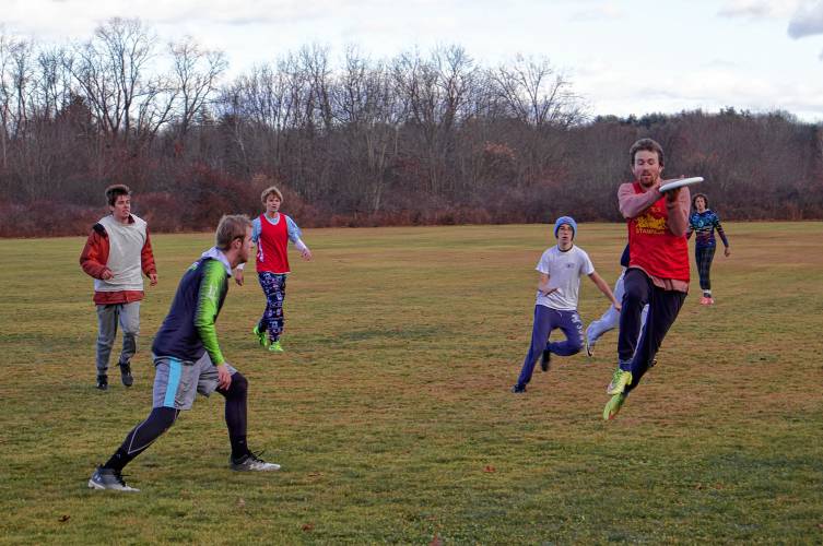 Members of the ultimate Frisbee pickup group in Greenfield.