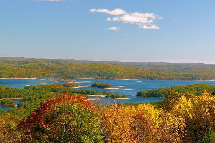 The Quabbin Reservoir as seen from New Salem.