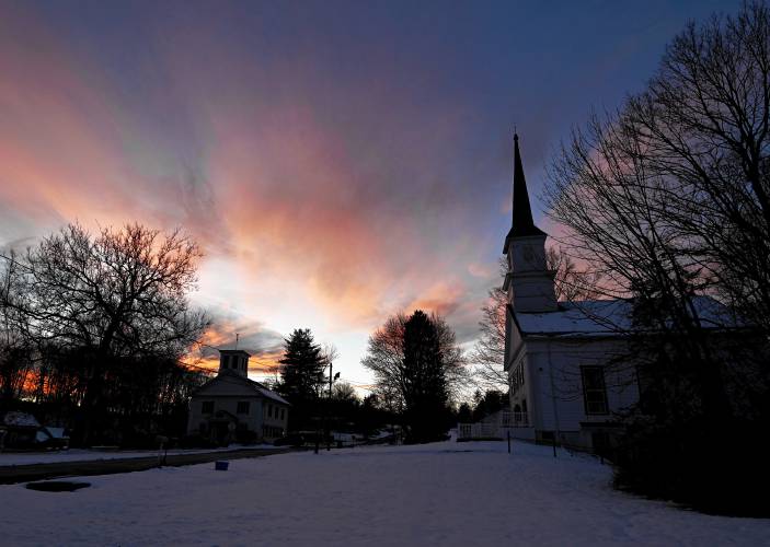 The evening sky shortly after sunset in Gill Center.